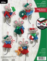 DIY Bucilla Night Before Christmas Mouse Holiday Mice Tree Ornament Kit ... - $31.95