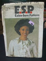 Simplicity 8187 Misses Ruffled Blouse Pattern - Size 12 &amp; 14 Bust 34-36 - $10.06