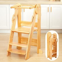 FUNLIO Foldable Kitchen Step Stool for Kids 2-6 Years, 3-Level Height Adjustable - £60.04 GBP