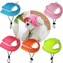 Summer Pet Breathable Sunshade Hat, Cat and Dog Hat Bow Hat, Puppy Hats - £17.17 GBP+