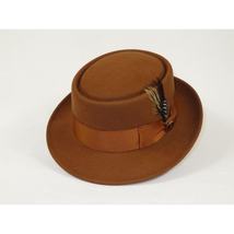 Mens Bruno Capelo Dress Hat Australian Wool Crushable Pork Pie Jazz PP106 Cognac image 3