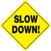 Trail Sign 12&quot; Reflective Plastic Sign Slow Down Snowmobile ATV MX - $7.95