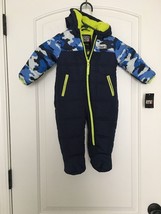 1 Pc Weatherproof Baby Boys Full Zip Puffer Snow Suit Coat Pram Size 3/6 Months - £45.99 GBP