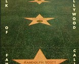 Hollywood Walk of Fame Gary Cooper Randolph Scott CA Vtg Chrome Postcard - $2.92