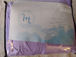 Harbor &amp; Hearth 4 Piece Bed Sheet Set Lavender Purple QUEEN In original Pkg - £14.02 GBP