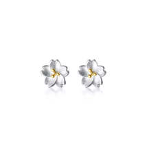 Anyco Fashion Earrings Real Sterling Silver Sweet Romantic White Mini Flowers - £14.70 GBP