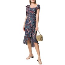 Ulla Johnson Uma Dress Size 2 Azul Floral Asymmetric Hi Low Metallic Lur... - $3,006.19 MXN
