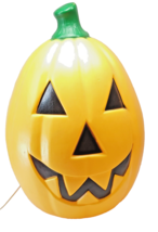 General Foam Plastics Lighted Halloween Pumpkin Blow Mold Jack-o-Lantern 22&quot; VTG - £27.77 GBP