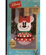 Gemmy Disney Minnie Mouse Christmas Snowman Airblown Inflatable Lot 2 - $1,198.14 MXN