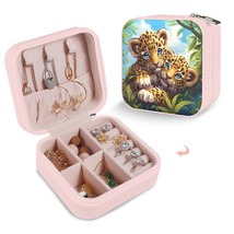 Leather Travel Jewelry Storage Box - Portable Jewelry Organizer - Mischief - $15.47