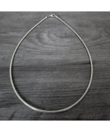 MILOR ITALIAN 925 STERLING SILVER CHOKER OMEGA TONDA HOOP, BASE NECKLACE... - €58,23 EUR
