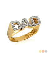 Gold CZ Dad Father&#39;s Ring - $483.83+