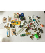 Vintage keyring keychain lot advertising travel souvenir key tags bottle... - $34.89 CAD