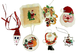 Vintage Christmas Decoration Ornaments Set Of 11 Assorted Size 2 1/2&quot; To... - $17.75