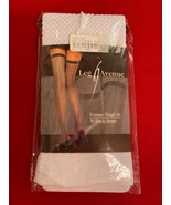 New White Thigh High Fishnet Stockings w Back Seam One Size Fits 90-160 ... - $129.09 MXN