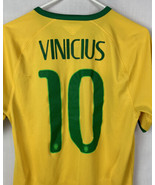 Vintage Nike Soccer Jersey Vinicius Brazil Brasil Futbol Men’s Small Dri... - £55.03 GBP