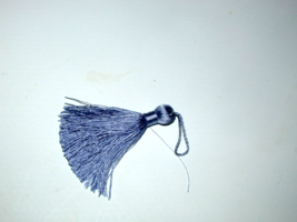TASSEL one 3-1/2" fringe plus a 1-1/2" loop 5" overall blue (sew rm bx8 - $1.00