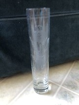 Silver City Clear Glass Crystal Etched Flower Floral 7.75&quot; Bud Vase - £25.85 GBP