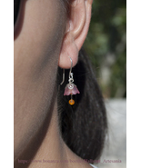 925 silver earrings pink bells / Pendientes de plata 925 campanillas rosa - £13.45 GBP