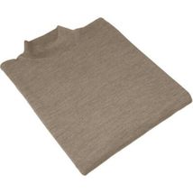 Men PRINCELY Soft Comfort Merinos Wool Sweater Knits Mock 1011-00 Mocha image 4