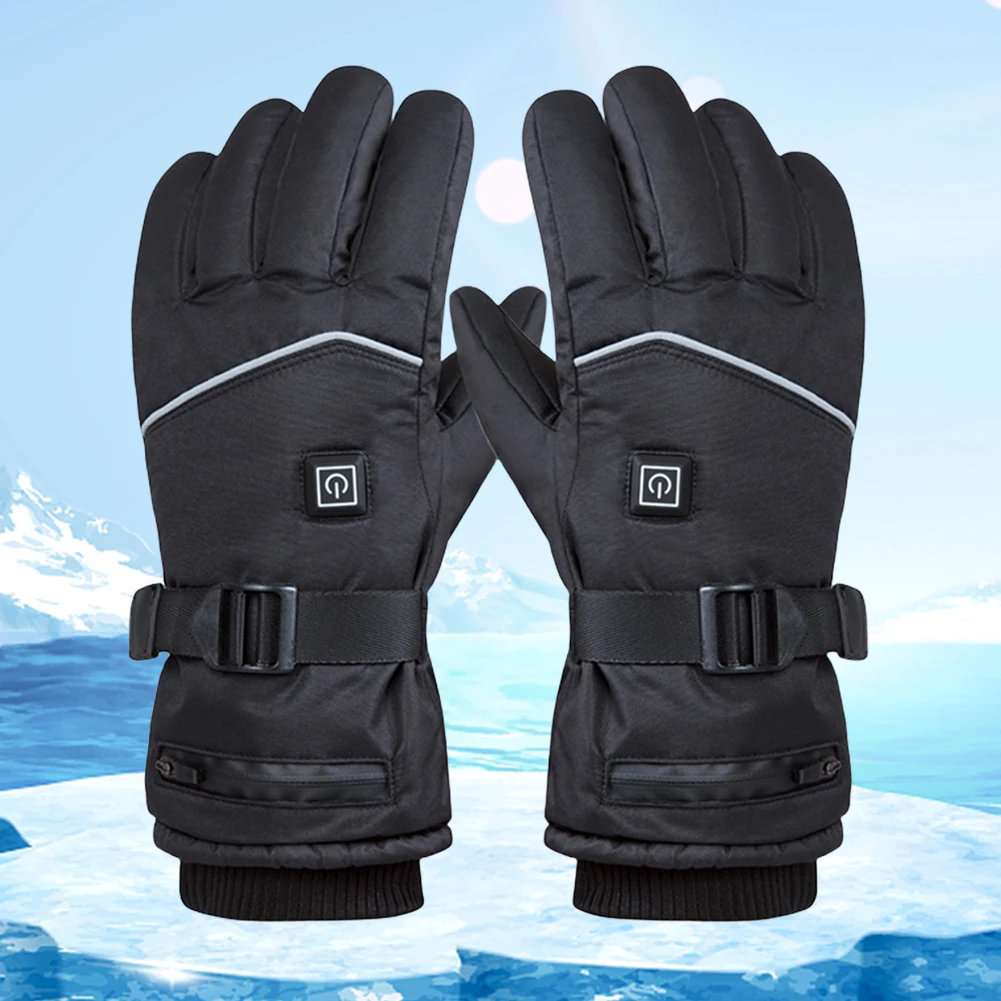 Snowboard Heated Gloves Touchscreen Warm Hand Heating Gloves Windproof - £52.64 GBP+
