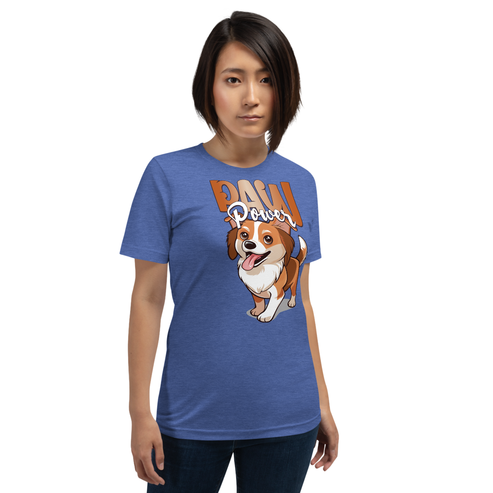 Unisex T-Shirt – Paw Power Heather True Royal Item image 13