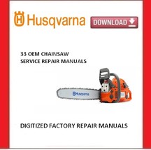 HUSQVARNA Chainsaws 33 OEM Service Repair Manuals  - $20.00