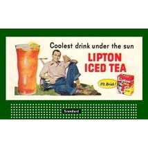Lipton Iced Tea Glossy Billboard Insert LIONEL/AMERICAN Flyer - £5.47 GBP