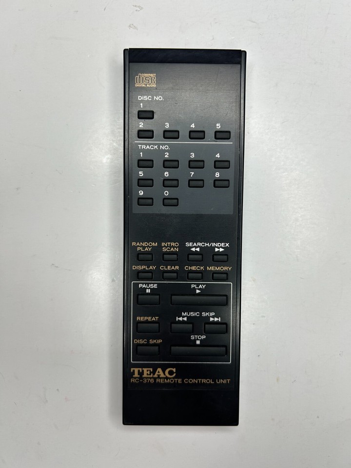 TEAC RC-376 Remote Control, Black OEM for Magazine-Type CD Changer Playe... - $10.39
