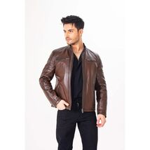 Vinci The Falcon Brown Smooth Leather Jacket image 2