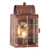 Irvin&#39;s Country Tinware Small Wall Lantern in Antique Copper - $227.65