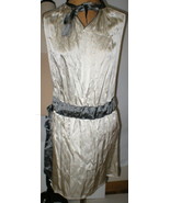 Womens 2 NWT New Italy Designer Merci Silk Dress 38 IT Belt Sleeveless T... - £582.51 GBP