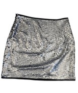 Sachin Babi Silver Metallic Sequins Mini Skirt Size 4 Statement Short - £29.72 GBP