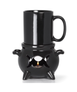Alchemy Gothic Black Cauldron Mug &amp; Warmer or Tealight Candle Holder MWC... - $34.95