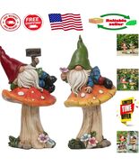 Charming Resin Gnome Statues Set of 2 for Lawn and Patio – Ideal Gift Ch... - $959.90 MXN