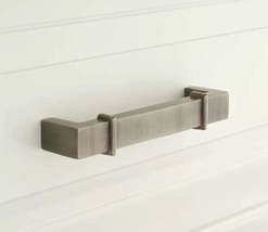 New 9&quot; Antique Pewter Marta Solid Brass Cabinet Pull by Signature Hardware - $29.95