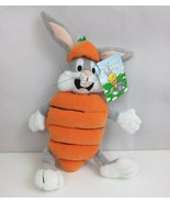 Vtg 1998 Warner Bros Store Bugs Bunny In A Carrot 11&quot; Bean Bag Plush Wit... - £10.05 GBP