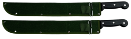 2 Pc Machete 24&quot; &amp; Protective Sheath Plain Edge Brush Gardening Survival... - $23.99