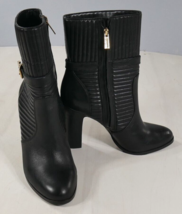 Vince Camuto VC Curtis Black Leather  Boots/Bootie Womens Size 10 M EUC - £46.58 GBP