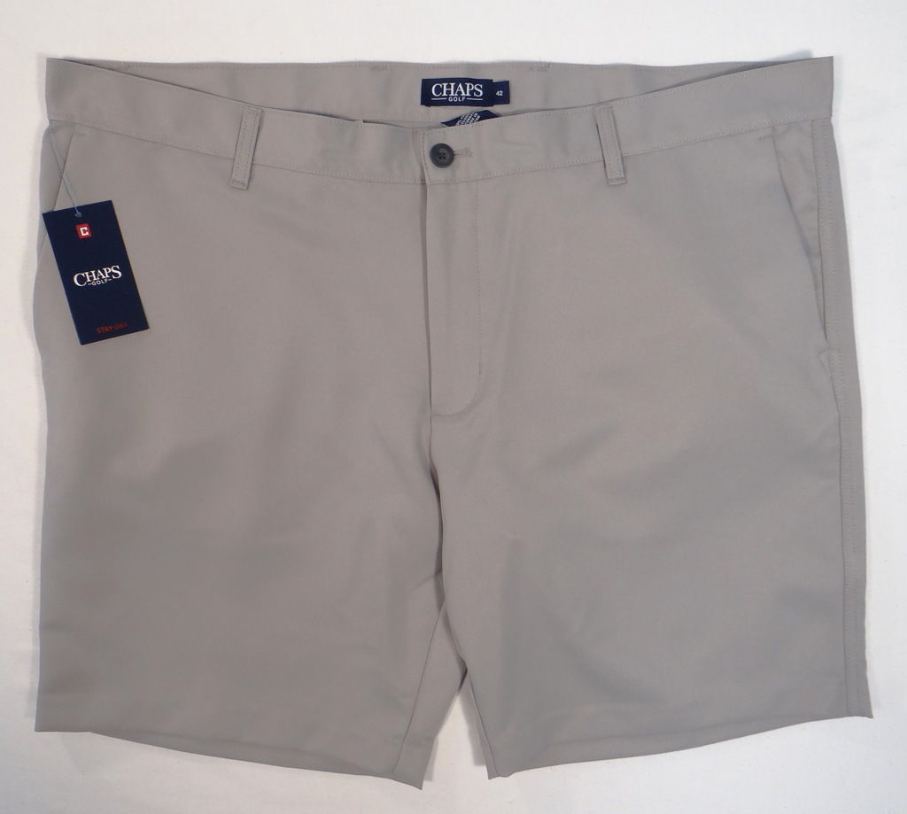 Primary image for Chaps Golf Stay Dry Gray Flat Front Shorts Men's NWT 