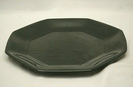 Arcoroc Octime Black Dinner Plate Glass Octagon France Retro - £17.10 GBP