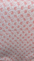  &quot;&quot;ORANGE ROSES ON IVORY BACKGROUND&quot;&quot; - SEMI SHEER FABRIC - 2 YARDS - £6.97 GBP