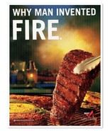 Beef It&#39;s What&#39;s for Dinner Man Invented Fire 2006 Full-Page Print Magaz... - £7.74 GBP