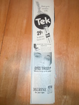 Vintage Tek Tooth Brush &amp; Murine Magazine Advertisement 1952 - $75.95 MXN
