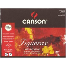 Canson Figueras Oil &amp; Acrylic 290gsm Paper pad Including 10 Sheets, Size... - £19.66 GBP