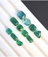 natural emerald gemstones lot 6.75 carats 11 pcs green emerald stone queen - $294.68