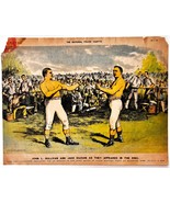 1950 Jake Kilrain John Sullivan Boxing Police Gazette Litho Print Sports... - $652.21 MXN