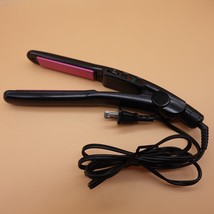Conair Flat Iron 3/4&quot; Ceramic Hair Straightener Black Pink Dual Voltage CS4VCSR - £13.39 GBP