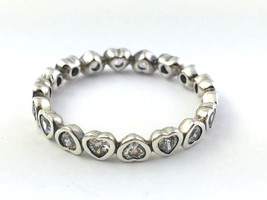 Authentic PANDORA Forever More Sterling Silver Ring Sz 5 190897CZ-50, New - £42.02 GBP