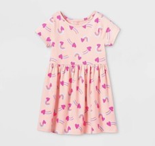 Cat &amp; Jack Toddler Girls Dress with Pink Rainbows and Hearts, 18M - New! - £6.22 GBP